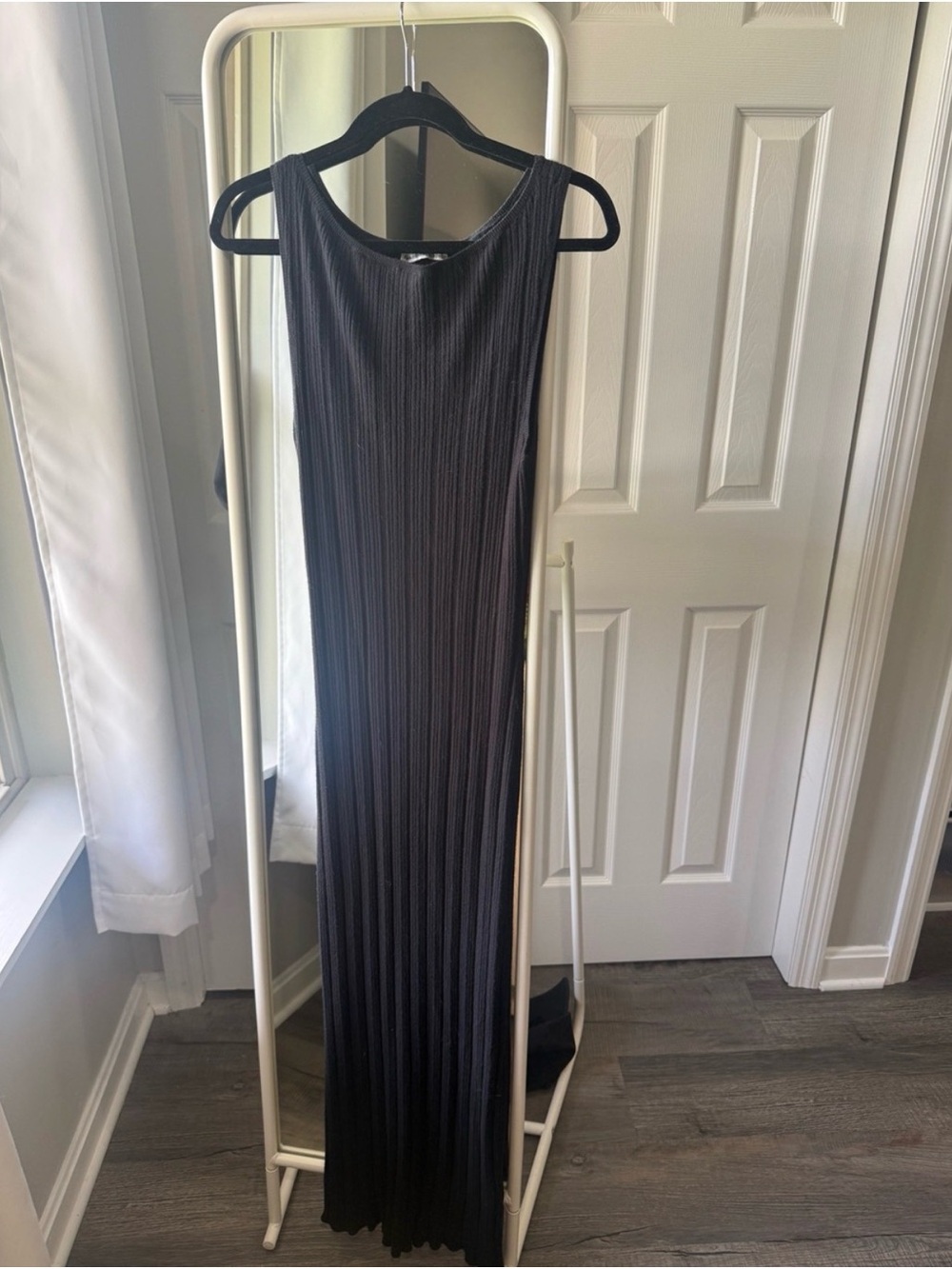 A&F Sleeveless Black Ribbed Maxi Dress - Classic Women’s Dress